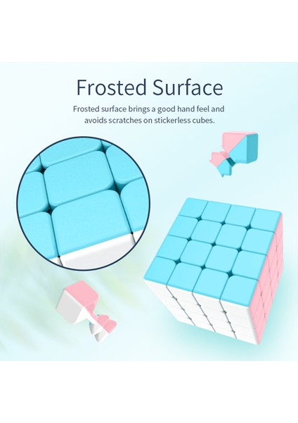 3x3 Küp Stili Moyu Meilong Macaronlar Sihirli Küp 2x2 3x3 Piramit Magic Cube Hız Küpü Stickerless Profesyonel Bulmaca Oyuncak (Yurt Dışından)
