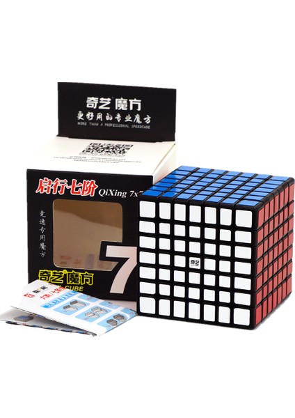 7x7 Siyah Stil Qiyi 4x4 5x5 6x6 7x7 Profesyonel Hızlı Küp Siyah ve Stickersiz Qiyi Hızlı Bulmaca Çocuklar Için Hediye (Yurt Dışından)
