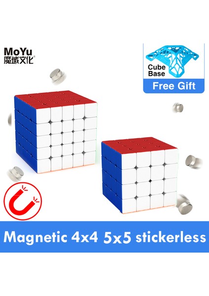 4x4 5x5 M Stili Yeni Moyu Meilong M Manyetik Sihirli Küp Mıknatıslı Bulmaca 2x2 3x3 Cubo Magico 4x4 5x5 M Çocuk Hediyesi (Yurt Dışından)