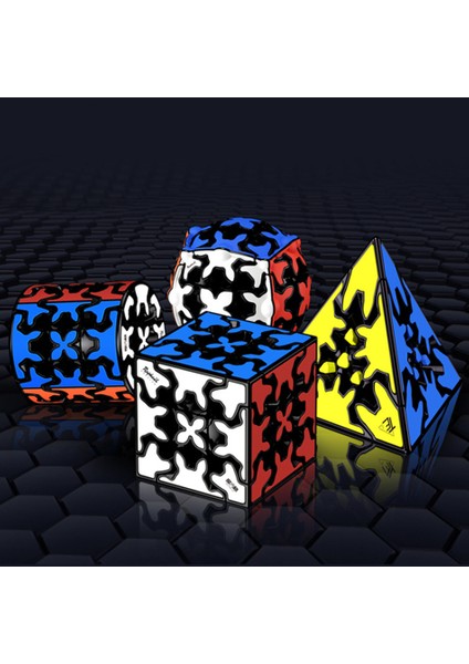 D Stili Yeni Qiyi Gear Küp 3x3 Piramit Silindir Küre Hız Küpleri Eğitici Oyuncak Çocuklar Için (Yurt Dışından) modelleri