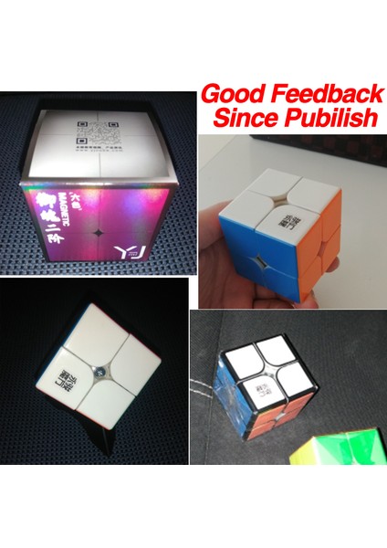 Yupo M Siyah Stil Yongjun Yupo V2 M Manyetik Cubing Hızlı 2x2 2m Sihirli Küp Puzzle Profesyonel Eğitici Oyuncaklar - Çocuklar Için (Yurt Dışından)