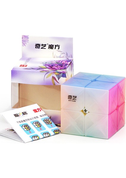 Şeffaf Stil Qiyi Qidi 2x2 Hızlı Cep Küpü Stickerless Siyah Beyaz Bulmaca Küpü Eğitici Oyuncaklar Çocuklar Için (Yurt Dışından)