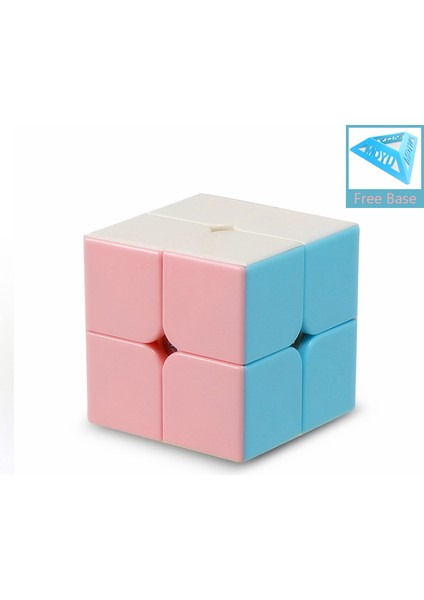 2x2 Küp Stili Moyu Meilong Macaronlar Sihirli Küp 2x2 3x3 Piramit Magic Cube Hız Küpü Stickerless Profesyonel Bulmaca Oyuncak (Yurt Dışından)