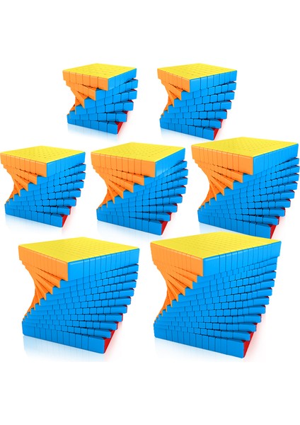 7X7X7 Stili Moyu Meilong Sihirli Küp Çıkartmasız 5x5 6x6 7x7 8x8 9xprofesyonel Hızlı Küp Bulmaca Oyuncak Hediye (Yurt Dışından)