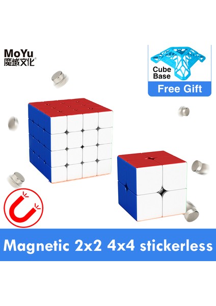 2x2 4x4 M Stili Yeni Moyu Meilong M Manyetik Sihirli Küp Mıknatıslı Bulmaca 2x2 3x3 Cubo Magico 4x4 5x5 M Çocuk Hediyesi (Yurt Dışından)