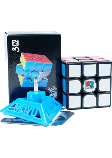5m Siyah Stil Moyu Meilong M Manyetik Hızlı Magic Cube Hediye Cubo Magico 2x2 3x3 4x4 5X5M Çocuklar Için (Yurt Dışından)