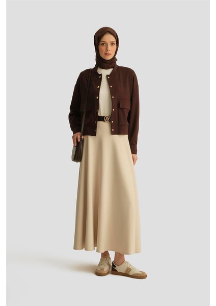 Hakim Yaka Modal Ceket 25YD4233-1 Kahverengi