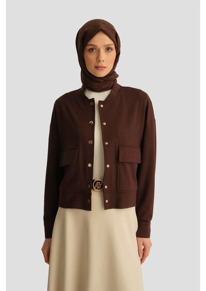 Hakim Yaka Modal Ceket 25YD4233-1 Kahverengi modelleri