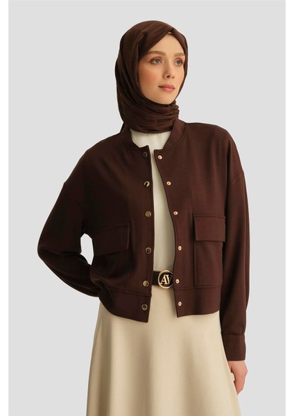 Hakim Yaka Modal Ceket 25YD4233-1 Kahverengi fırsatları