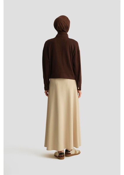 Hakim Yaka Modal Ceket 25YD4233-1 Kahverengi indirimleri