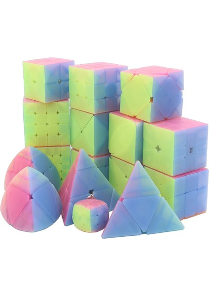 No.9 Tarzı Qiyi Jöle Serisi 2x2 3x3 4x4 5x5 Sq1 Piramit Yaprak Magic Cube Hızlı Antistres Oyuncaklar Yetişkinler Için Profesyonel Bulmaca (Yurt Dışından)