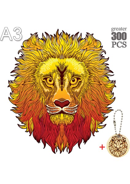 Sz-17-A3 Stili Eşsiz Ahşap Hayvan Puzzle Gizemli Aslan 3D Puzzle Hediye Eğitici Oyun Oyuncaklar Yetişkinler Çocuklar Için Eğlenceli (Yurt Dışından)