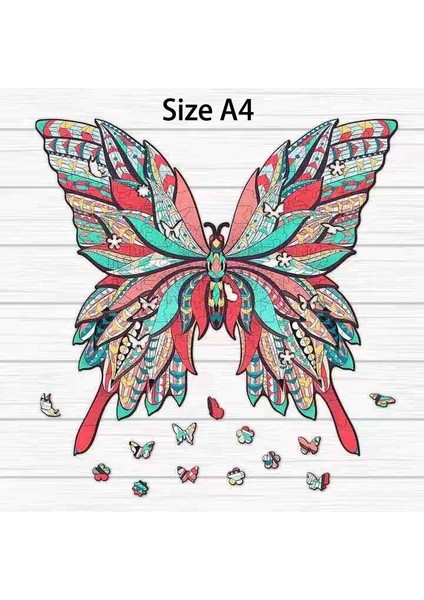 Kelebek A4 Stili En Iyi Hayvan 3D Ahşap Yapboz Aile Eğitici Oyun Oyuncaklar Gizemli Baykuş Kurt Aslan Bulmacalar Ev Dekorasyon Çocuk Hediyesi (Yurt Dışından)