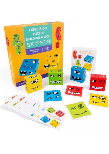 Sarı Kutu Stili Çocuklar Ahşap Düşünce Bulmaca Küpü Oluşturma Blokları Montessori Eğitici Oyuncaklar Ebeveyn-Çocuk Hediyesi Zxh (Yurt Dışından)
