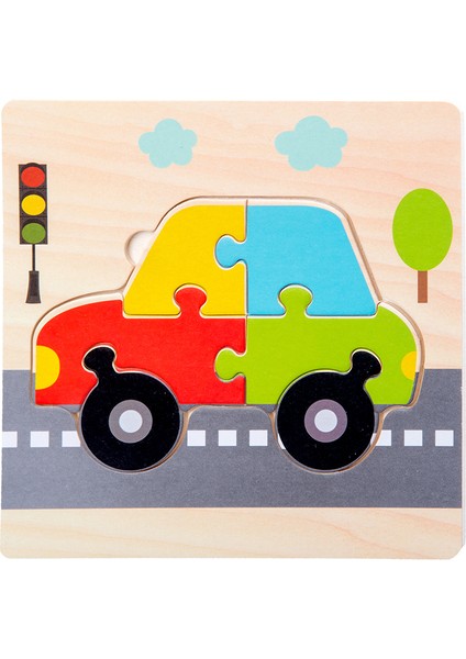Araba Tarzı Bebek Oyuncakları Ahşap 3D Bulmaca Tangram Şekiller Öğrenme Karikatür Hayvan Zeka Puzzle Oyuncakları Çocuklar Için Eğitici (Yurt Dışından)