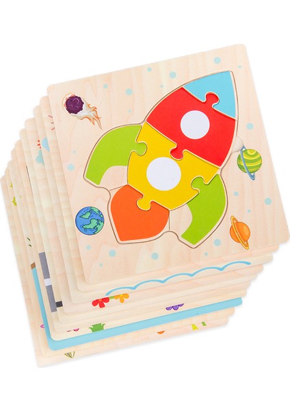 Araba Tarzı Bebek Oyuncakları Ahşap 3D Bulmaca Tangram Şekiller Öğrenme Karikatür Hayvan Zeka Puzzle Oyuncakları Çocuklar Için Eğitici (Yurt Dışından)