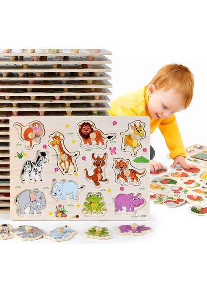 WT586 Stili Çocuklar Için Montessori Ahşap Puzzle Eğitici Oyuncaklar Oyunlar Bebek Ahşap Oyuncaklar Çocuklar 3D Bulmaca Çocuk Oyuncakları Yıllık (Yurt Dışından) fırsatları
