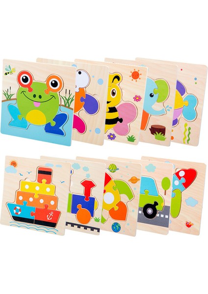 Yengeç Tarzı Bebek Ahşap Oyuncaklar 3D Bulmaca Karikatür Hayvan Zeka Jigsaw Bulmaca Şekil Eşleştirme Montessori Oyuncaklar Çocuklar Için Hediye (Yurt Dışından)