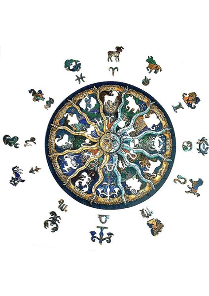 40X28CM 297 Adet Stil Ahşap Bulmaca Burçlar Jigsaw Gizemli Zodiac Ahşap Kendin Yap El Sanatları Hediyeler Bulmacalar Oyunlar Yetişkinler Çocuklar Eğitici Oyuncaklar (Yurt Dışından) fiyatları