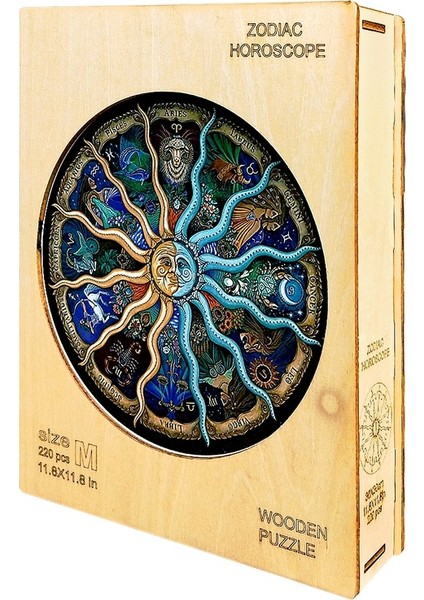 40X28CM 297 Adet Stil Ahşap Bulmaca Burçlar Jigsaw Gizemli Zodiac Ahşap Kendin Yap El Sanatları Hediyeler Bulmacalar Oyunlar Yetişkinler Çocuklar Eğitici Oyuncaklar (Yurt Dışından) indirimleri