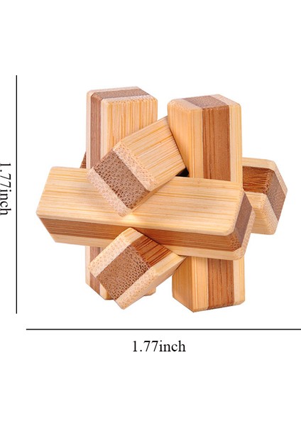 Küçük Düğüm Stili Ahşap Kong Ming Kilit Lu Ban Kilit Iq Beyin Teaser Eğitici Oyuncak Çocuklar Için Montessori 3D Bulmaca Oyunu Kilidi Açma Oyuncaklar Yetişkin (Yurt Dışından)