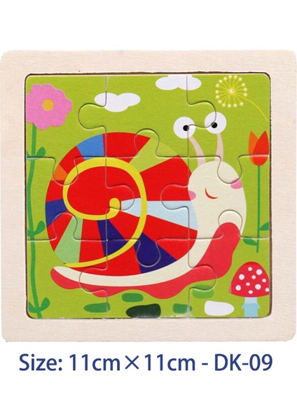 Dk-09 Stili 11CM Renkli Ahşap 3D Bulmacalar Çizgi Film Hayvanlar Çocuklar Bilişsel Oyun Ahşap Oyuncaklar Eğitici Ahşap Oyuncaklar Çocuklar Bebek Eğitici Oyuncak Oyunları (Yurt Dışından)