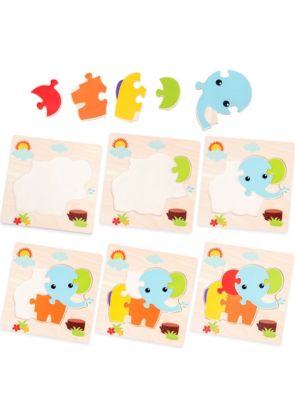 Arı Stili Bebek Ahşap Oyuncaklar 3D Bulmaca Karikatür Hayvan Zeka Jigsaw Bulmaca Şekil Eşleştirme Montessori Oyuncaklar Çocuklar Için Hediye (Yurt Dışından) indirimleri