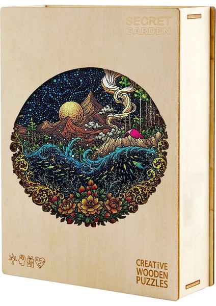 24,8X24.6CM 209 Adet Stil Ahşap Bulmaca Burçlar Jigsaw Gizemli Zodiac Ahşap Kendin Yap El Sanatları Hediyeler Bulmacalar Oyunlar Yetişkinler Çocuklar Eğitici Oyuncaklar (Yurt Dışından)