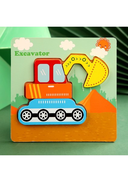 No.23 Tarzı Çocuklar Için 3D Ahşap Bulmacalar Eğitici Karikatür Hayvanlar Erken Öğrenme Zeka Oyunu Oyuncakları (Yurt Dışından)