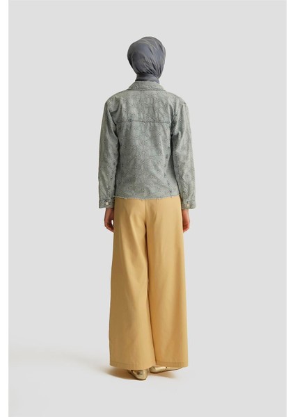 Fisto İşlemeli Denim Ceket 25YD9119 Mavi