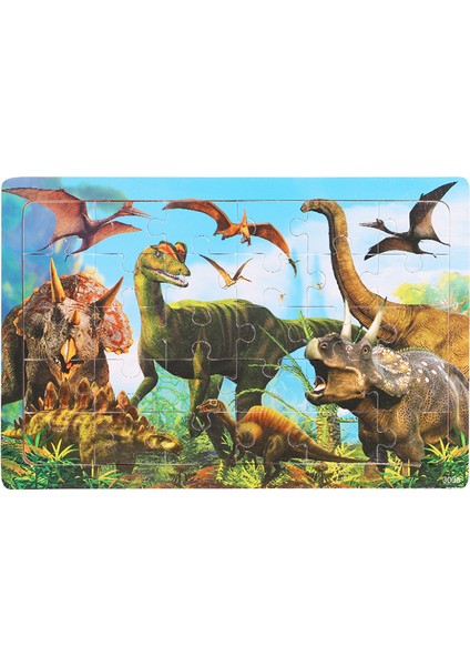 No.5 Tarzı 30 Parça Hayvan Dinozor Bulmaca Ahşap Okul Öncesi Çocuklar Bebek Bulmacaları Karikatür Öğrenme Eğitici Noel Oyuncakları Için Çocuklar (Yurt Dışından)