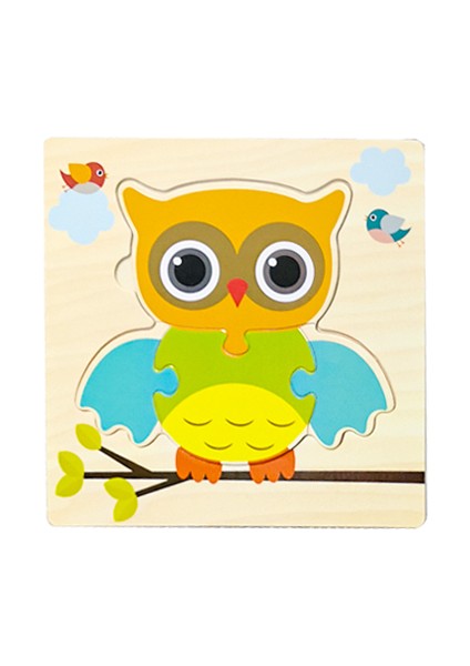 Baykuş Tarzı Bebek Oyuncakları Ahşap 3D Bulmaca Tangram Şekiller Öğrenme Karikatür Hayvan Zeka Puzzle Oyuncakları Çocuklar Için Eğitici (Yurt Dışından)