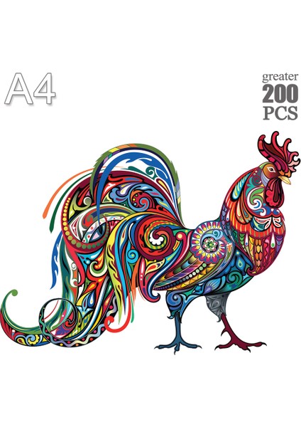 Jı-04-A4 Stili Eşsiz Ahşap Hayvan Puzzle Gizemli Aslan 3D Puzzle Hediye Eğitici Oyun Oyuncaklar Yetişkinler Çocuklar Için Eğlenceli (Yurt Dışından)
