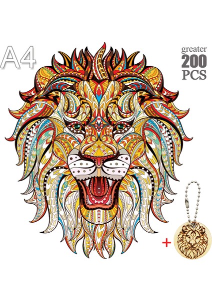 Sz-14-A4 Stili Eşsiz Ahşap Hayvan Puzzle Gizemli Aslan 3D Puzzle Hediye Eğitici Oyun Oyuncaklar Yetişkinler Çocuklar Için Eğlenceli (Yurt Dışından)