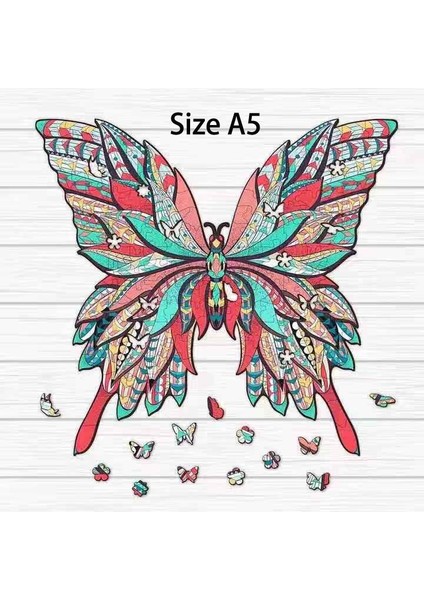 Kelebek A5 Stili En Iyi Hayvan 3D Ahşap Yapboz Aile Eğitici Oyun Oyuncaklar Gizemli Baykuş Kurt Aslan Bulmacalar Ev Dekorasyon Çocuk Hediyesi (Yurt Dışından)