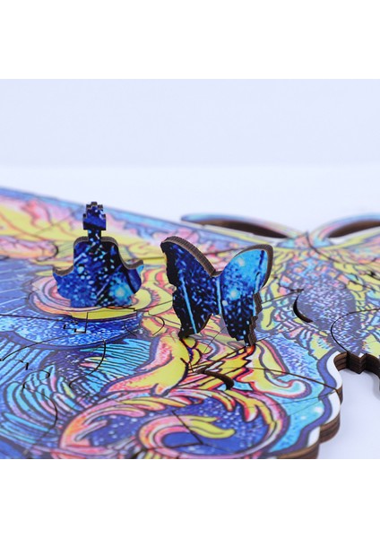 Kelebek A5 Stili En Iyi Hayvan 3D Ahşap Yapboz Aile Eğitici Oyun Oyuncaklar Gizemli Baykuş Kurt Aslan Bulmacalar Ev Dekorasyon Çocuk Hediyesi (Yurt Dışından) fırsatları