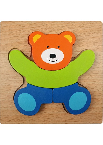Ayı Stili Montessori Malzemeler Çocuklar Jigsaw Tahtası Eğitici Ahşap Oyuncaklar Bebekler Için Bulmaca Tangram Karikatür Baykuş Bebek Oyuncakları (Yurt Dışından)