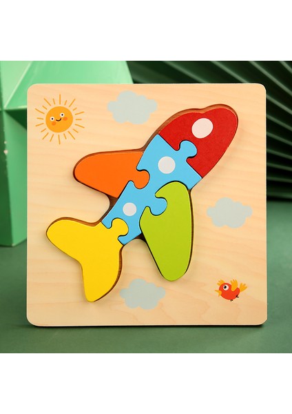 37 Numara Çocuklar Için 3D Ahşap Bulmacalar Eğitici Karikatür Hayvanlar Erken Öğrenme Zeka Oyunu Oyuncakları (Yurt Dışından)