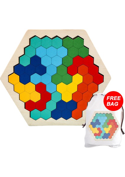 10X10X1CM Stili Renkli 3D Bulmaca Ahşap Tangram Matematik Oyuncakları Zeka Oyunları Çocuklar Için Eğitici Oyuncak (Yurt Dışından)