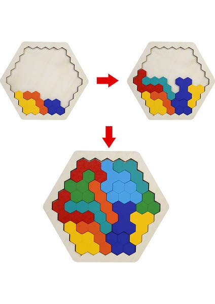 10X10X1CM Stili Renkli 3D Bulmaca Ahşap Tangram Matematik Oyuncakları Zeka Oyunları Çocuklar Için Eğitici Oyuncak (Yurt Dışından)