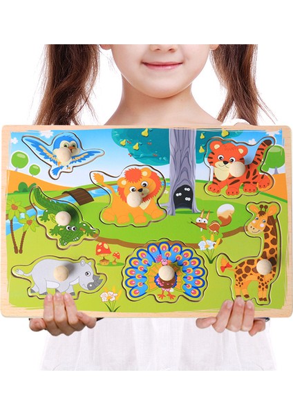 WX-005 Stili Yeni Bebek Montessori Oyuncakları Ahşap Puzzle Çizgi Film Araç Sayısal Hayvan Bulmacaları Jigsaw Tahtası Öğrenme Eğitici Oyuncak Çocuklar Için (Yurt Dışından)