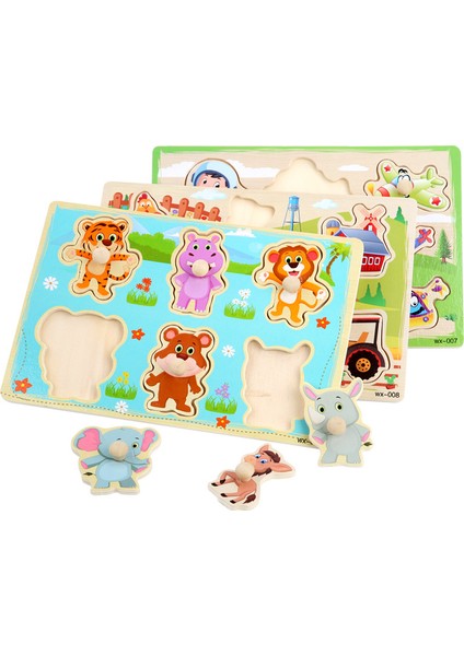 WX-005 Stili Yeni Bebek Montessori Oyuncakları Ahşap Puzzle Çizgi Film Araç Sayısal Hayvan Bulmacaları Jigsaw Tahtası Öğrenme Eğitici Oyuncak Çocuklar Için (Yurt Dışından) fırsatları
