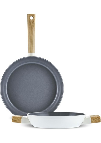 Swiss Crystal Creamy Wood Tava Sahan Set