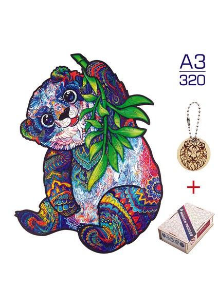 XMAO01-BU-A3 Stili Hayvan Ahşap Puzzle Gizemli Baykuş Kurt Aslan Bulmaca Eğitici Çocuk Oyuncağı Ahşap Bulmacalar Ev Dekorasyonu (Yurt Dışından)
