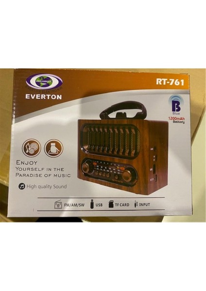 Everton RT-745 -Usb-Tf-Am-Fm-Sw-Blue-Connect-Tws-Usb Şarj Nostaljik Radyo
