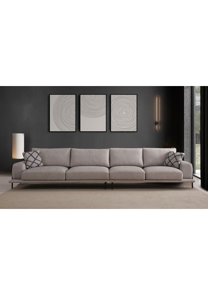 Merina Dörtlü Kanepe - Siyah