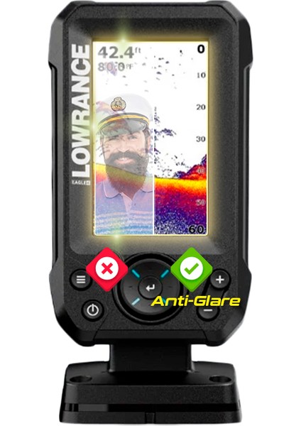Lowrance Eagle 4in Fishfinder - Ipg Anti-Glare Yansıma Önleyici Mat Ekran Koruyucu