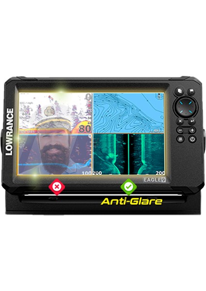 Lowrance Eagle 9in Fishfinder - Ipg Anti-Glare Yansıma Önleyici Mat Ekran Koruyucu
