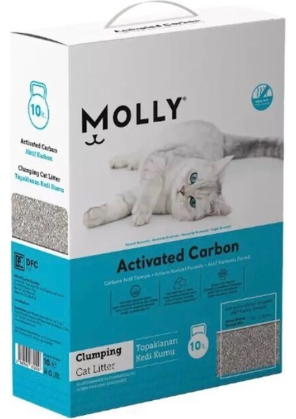 Aktif Karbonlu Topaklanan Kedi Kumu 10 Lt.