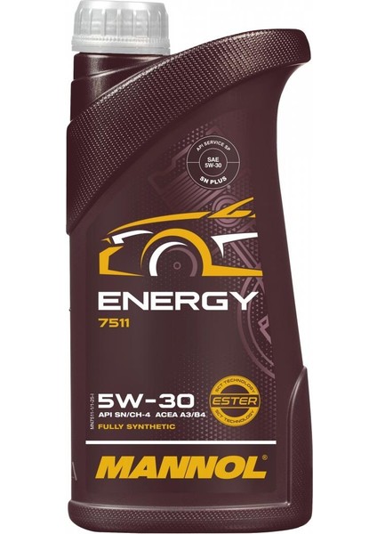 Mn7511-1 Mannol Energy Sae 5W-30 1 L Motor Yağı (2024) Apı Sl /Ch-4 Acea A3/B3